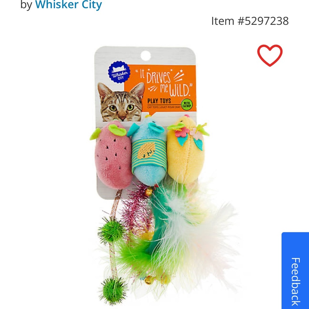 ISO whisker city fruit mice cat toys - Picture 1 of 2